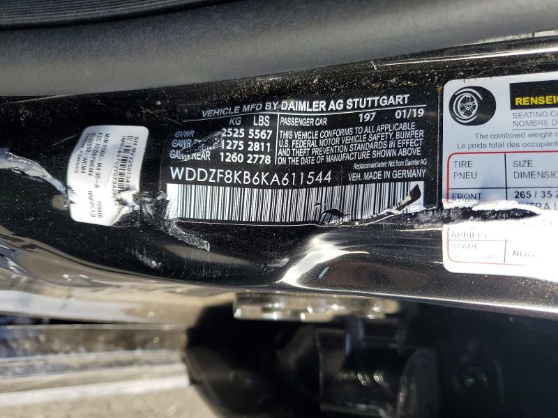 Aukcja sprzedaży 2019 Mercedes-benz E, vin: WDDZF8KB6KA611544, numer aukcji: 60450416