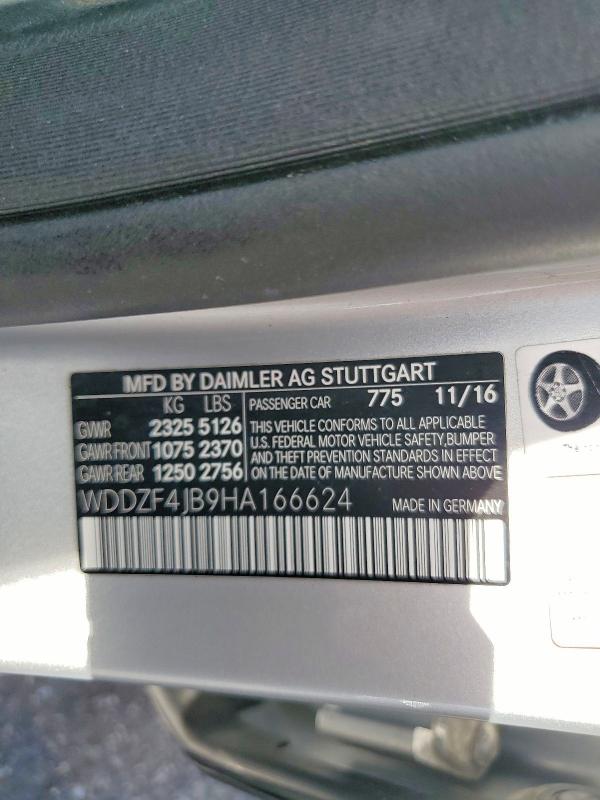 Продажа на аукционе авто 2017 Mercedes-benz E, vin: WDDZF4JB9HA166624, номер лота: 61578756