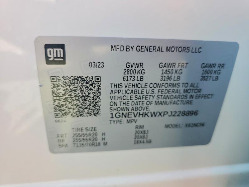 Продажа на аукционе авто 2023 Chevrolet Traverse, vin: 1GNEVHKWXPJ228896, номер лота: 63119436