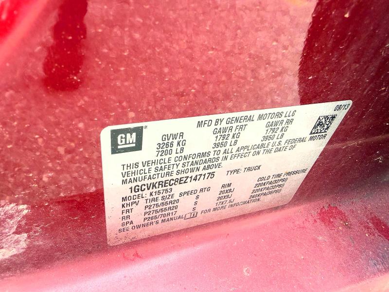 61628006 :رقم المزاد ، 1GCVKREC8EZ147175 vin ، 2014 Chevrolet Silverado مزاد بيع