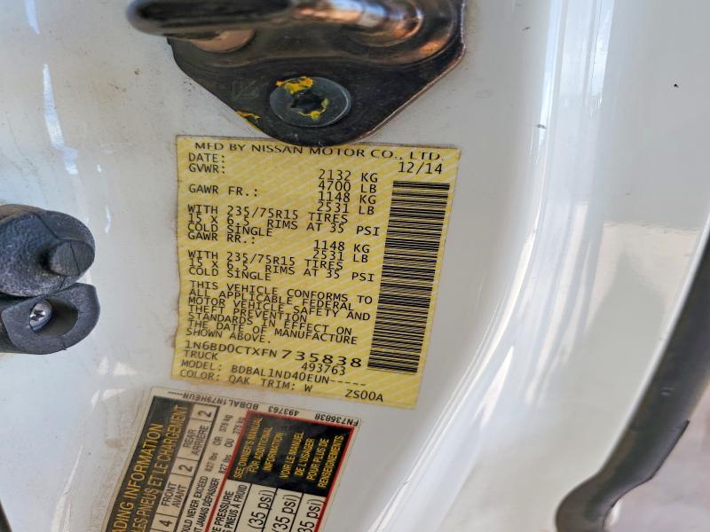 2015 Nissan Frontier მანქანა იყიდება აუქციონზე, vin: 1N6BD0CTXFN735838, აუქციონის ნომერი: 62266636