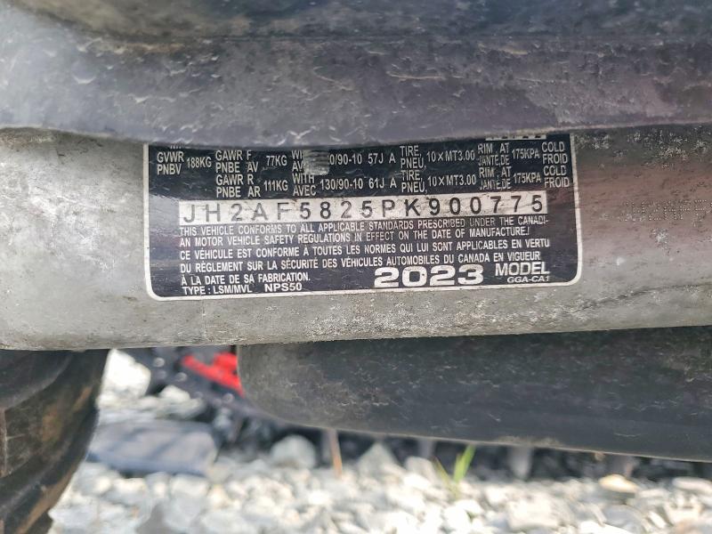 59137446 :رقم المزاد ، JH2AF5825PK900775 vin ، 2023 Honda Nps50 مزاد بيع