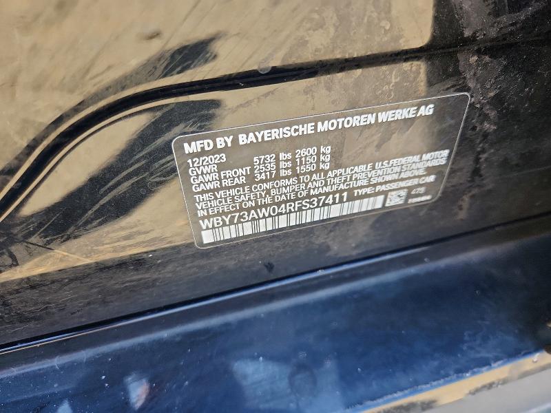 Aukcja sprzedaży 2024 Bmw I4, vin: WBY73AW04RFS37411, numer aukcji: 61476746