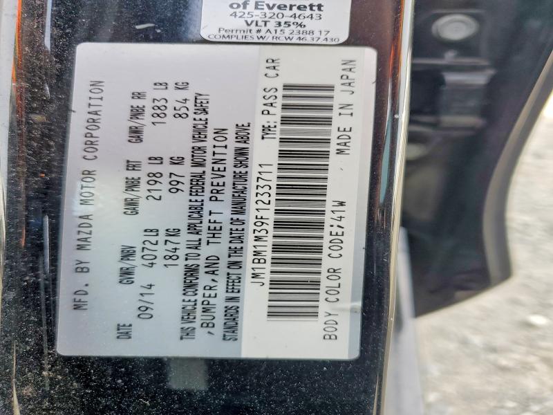 Aukcja sprzedaży 2015 Mazda 3, vin: JM1BM1M39F1233711, numer aukcji: 61696816