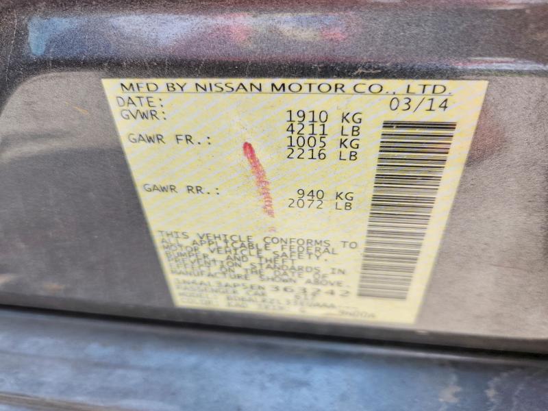 59939936 :رقم المزاد ، 1N4AL3AP5EN363242 vin ، 2014 Nissan Altima مزاد بيع