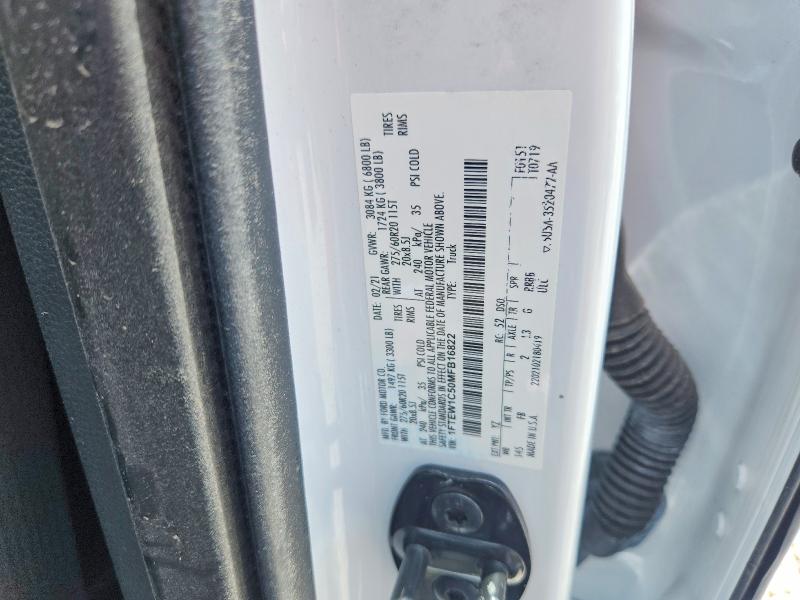 Aukcja sprzedaży 2021 Ford F150, vin: 1FTEW1C50MFB16822, numer aukcji: 59607906