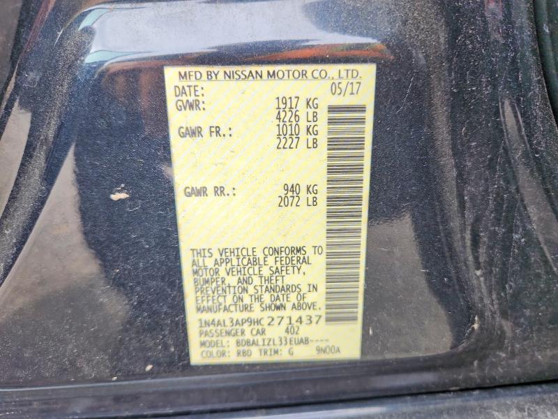 60886886 :رقم المزاد ، 1N4AL3AP9HC271437 vin ، 2017 Nissan Altima مزاد بيع