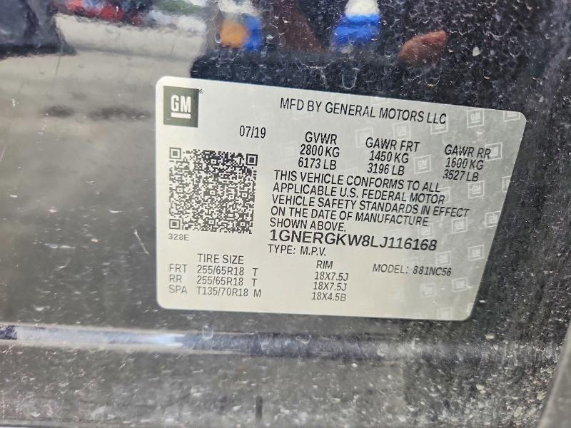 2020 Chevrolet Traverse მანქანა იყიდება აუქციონზე, vin: 1GNERGKW8LJ116168, აუქციონის ნომერი: 61135256