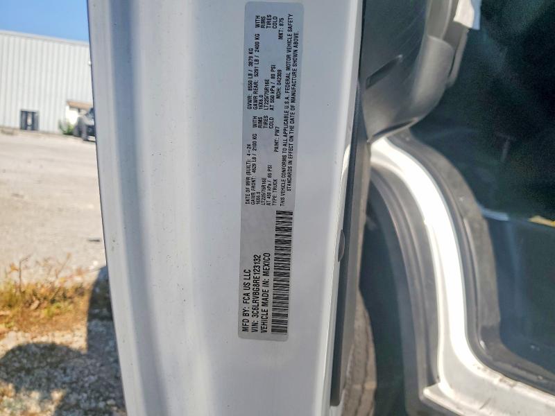 62197136 :رقم المزاد ، 3C6LRVBG8RE123132 vin ، 2024 Ram Promaster 1500 مزاد بيع