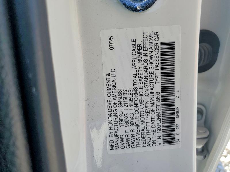 Продаж на аукціоні авто 2025 Honda Civic, vin: 19XFL2H84SE035609, номер лоту: 62809906