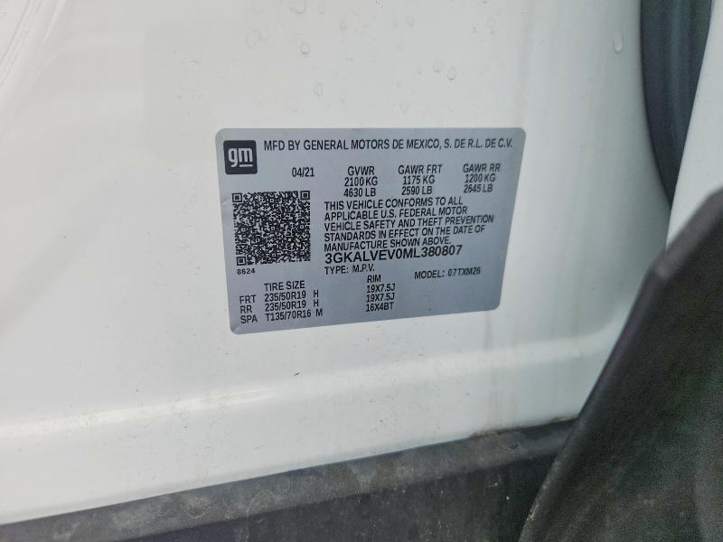 62217796 :رقم المزاد ، 3GKALVEV0ML380807 vin ، 2021 Gmc Terrain مزاد بيع