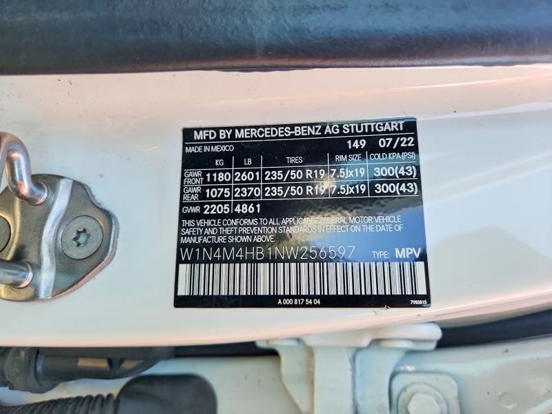 Продажа на аукционе авто 2022 Mercedes-benz Glb, vin: W1N4M4HB1NW256597, номер лота: 61284626