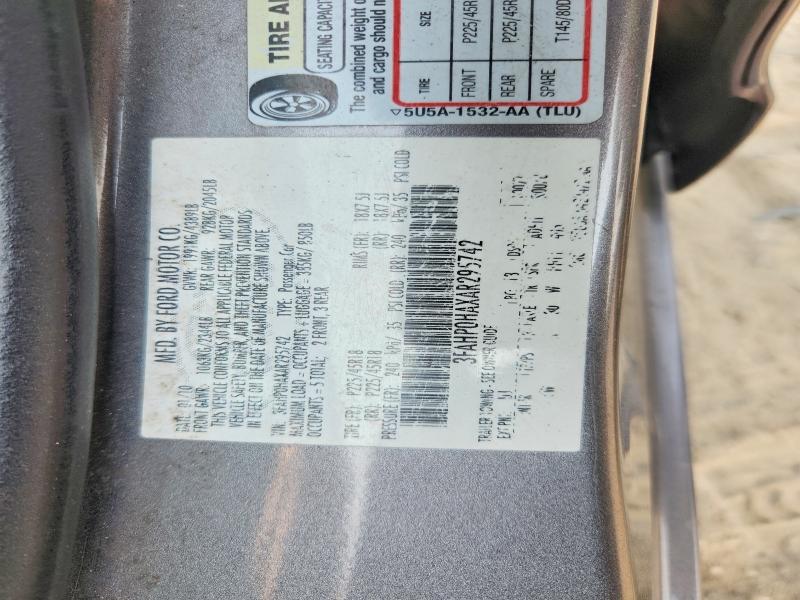 Aukcja sprzedaży 2010 Ford Fusion, vin: 3FAHP0HAXAR295742, numer aukcji: 61539016