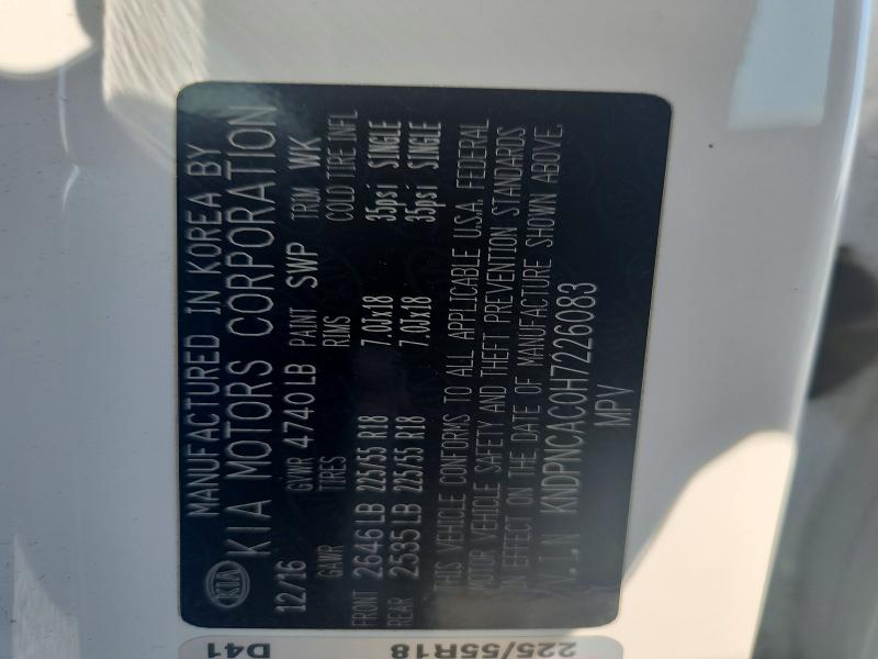 Продаж на аукціоні авто 2017 Kia Sportage, vin: KNDPNCAC0H7226083, номер лоту: 59817796