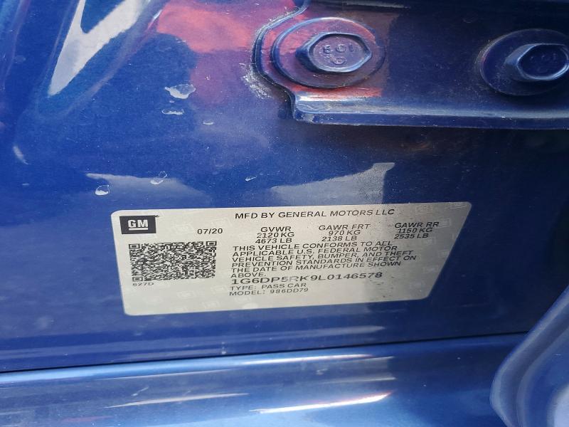 Auction sale of the 2020 Cadillac Ct5, vin: 1G6DP5RK9L0146578, lot number: 62338716