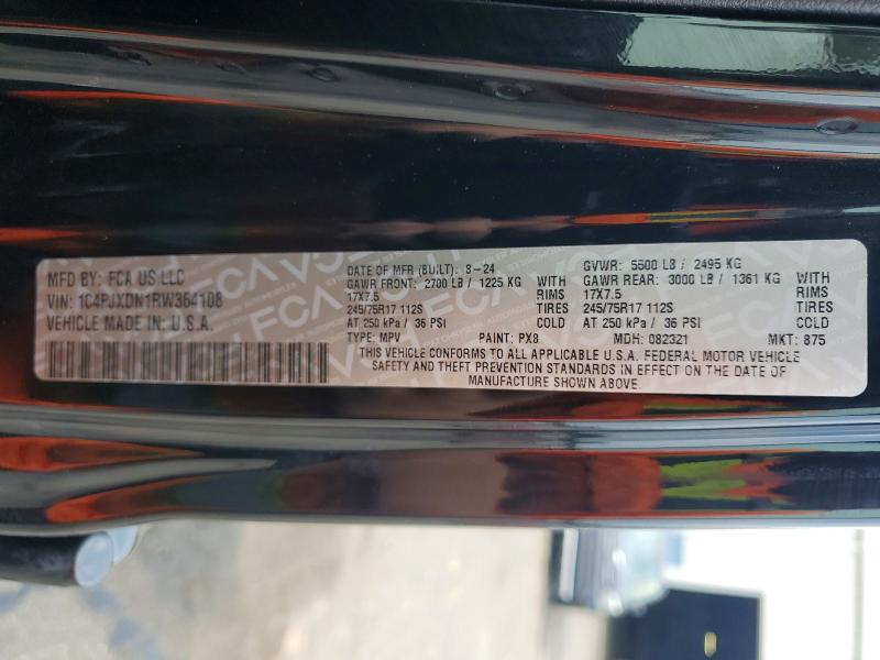 Продаж на аукціоні авто 2024 Jeep Wrangler, vin: 1C4PJXDN1RW364108, номер лоту: 62830876