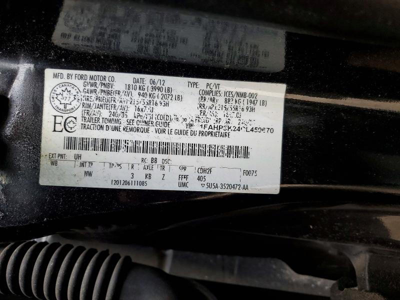 2012 Ford Focus მანქანა იყიდება აუქციონზე, vin: 1FAHP3K24CL459670, აუქციონის ნომერი: 62051646