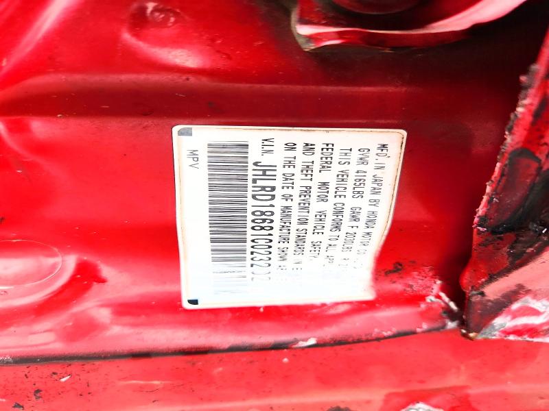 2001 Honda Cr-v მანქანა იყიდება აუქციონზე, vin: JHLRD18681C023202, აუქციონის ნომერი: 60696246