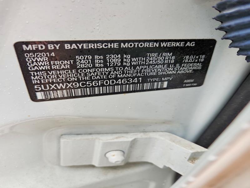 62110936 :رقم المزاد ، 5UXWX9C56F0D46341 vin ، 2015 Bmw X3 مزاد بيع