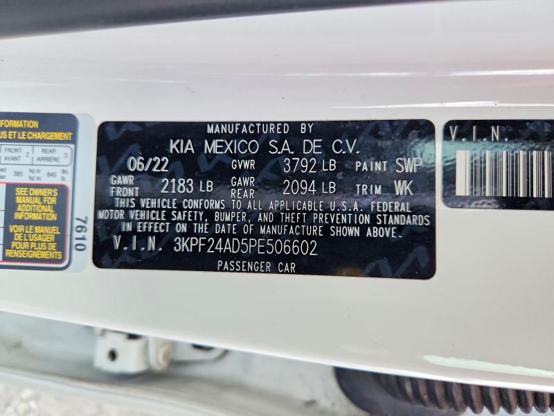 61240866 :رقم المزاد ، 3KPF24AD5PE506602 vin ، 2023 Kia Forte مزاد بيع