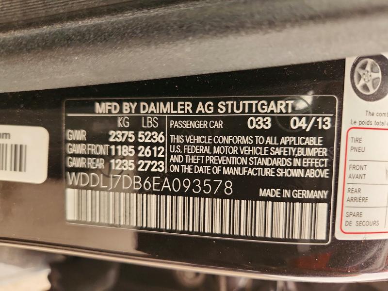 Aukcja sprzedaży 2014 Mercedes-benz Cls, vin: WDDLJ7DB6EA093578, numer aukcji: 61316036
