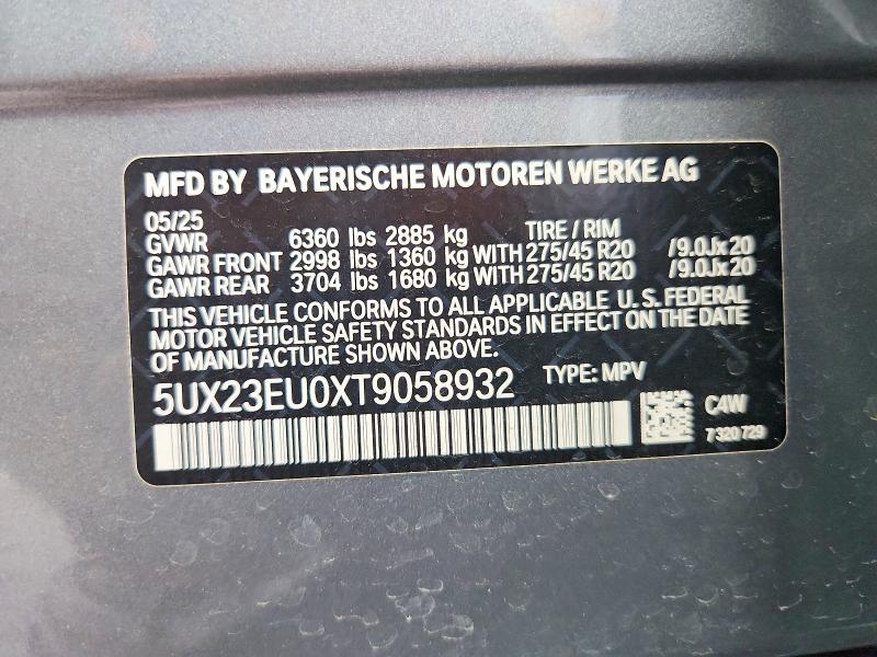 Продаж на аукціоні авто 2026 Bmw X5, vin: 5UX23EU0XT9058932, номер лоту: 59641986