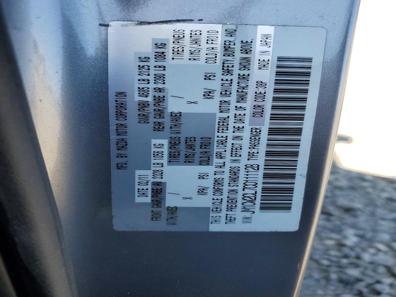 Продажа на аукционе авто 2012 Mazda 5, vin: JM1CW2CL7C0111128, номер лота: 59908456