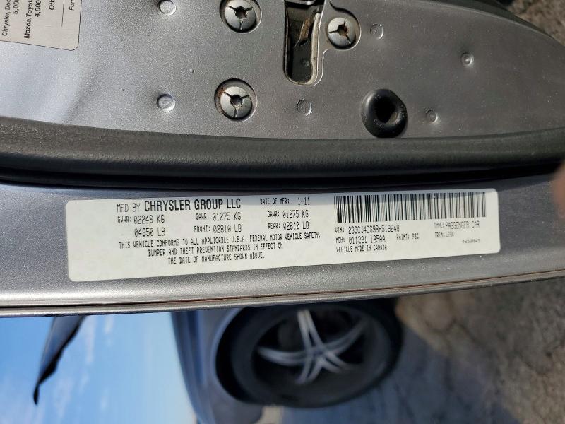 Продажа на аукционе авто 2011 Dodge Challenger, vin: 2B3CJ4DG9BH519248, номер лота: 61609006