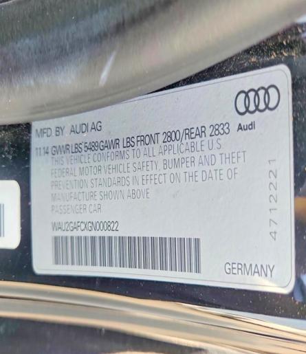 Продаж на аукціоні авто 2016 Audi A7, vin: WAU2GAFCXGN000822, номер лоту: 63173246