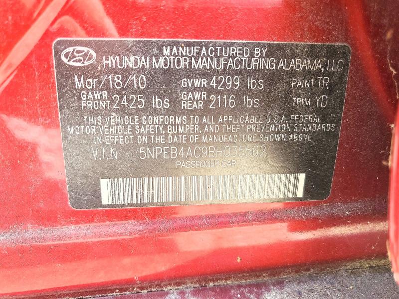 Продаж на аукціоні авто 2011 Hyun Sonata, vin: 5NPEB4AC9BH035562, номер лоту: 59358476