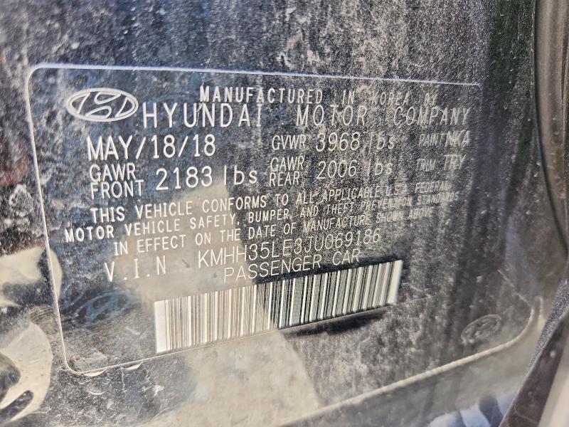 2018 Hyundai Elantra Gt მანქანა იყიდება აუქციონზე, vin: KMHH35LE3JU069186, აუქციონის ნომერი: 60169286
