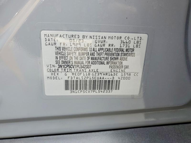 Aukcja sprzedaży 2023 Nissan Kicks, vin: 3N1CP5CV7PL542337, numer aukcji: 59909756