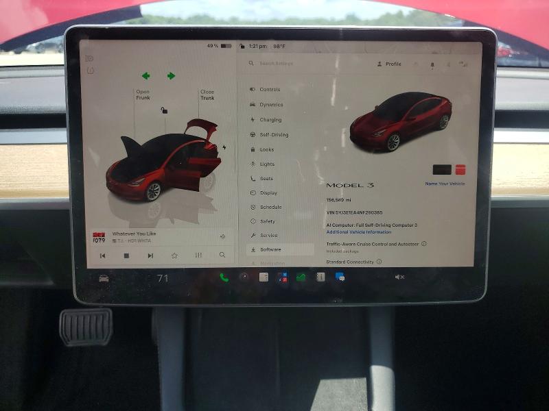 61514176 :رقم المزاد ، 5YJ3E1EA4NF290385 vin ، 2022 Tesla Model 3 مزاد بيع