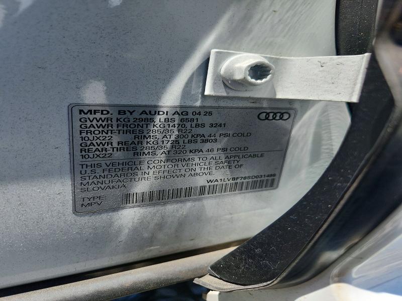 Aukcja sprzedaży 2025 Audi Q7, vin: WA1LVBF78SD031498, numer aukcji: 59665006