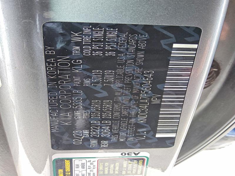 Aukcja sprzedaży 2023 Kia Ev6, vin: KNDC34LA7P5604643, numer aukcji: 62631386