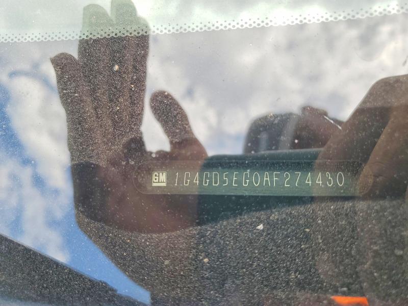 61428706 :رقم المزاد ، 1G4GD5EG0AF274430 vin ، 2010 Buick Lacrosse مزاد بيع
