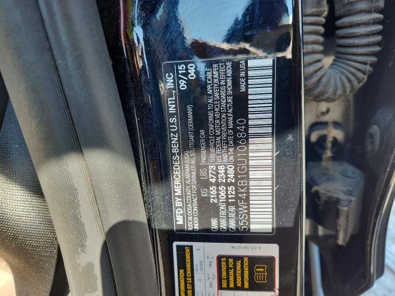 Продаж на аукціоні авто 2016 Mercedes-benz C, vin: 55SWF4KB1GU106840, номер лоту: 61978936