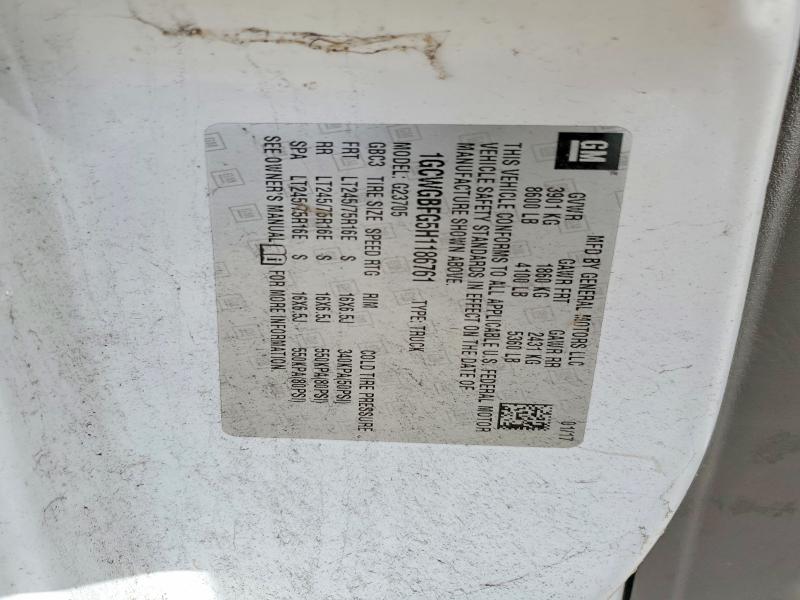 60633556 :رقم المزاد ، 1GCWGBFG5H1186761 vin ، 2017 Chevrolet Express G2500 مزاد بيع