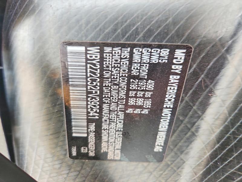 Aukcja sprzedaży 2015 Bmw I8, vin: WBY2Z2C52FV392541, numer aukcji: 61283146