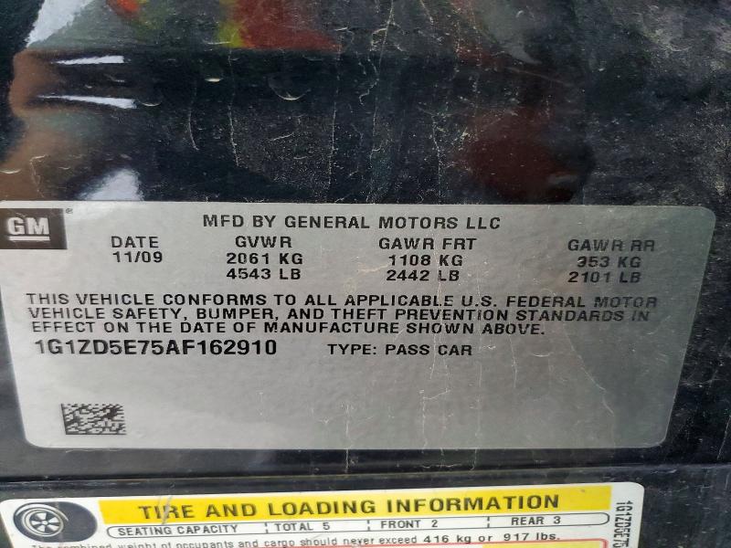 Aukcja sprzedaży 2010 Chevrolet Malibu, vin: 1G1ZD5E75AF162910, numer aukcji: 62029956
