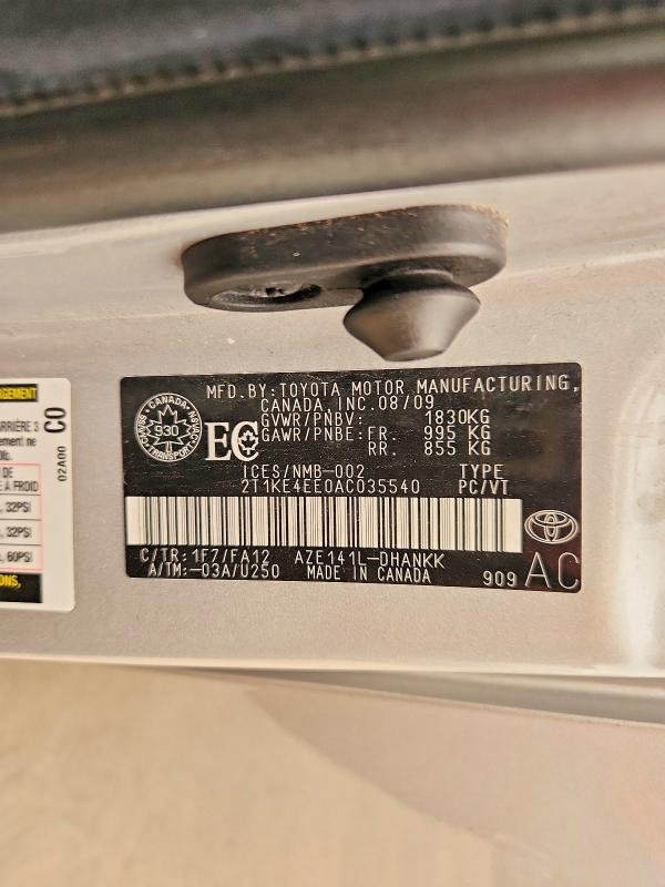 2010 Toyota Corolla Matrix მანქანა იყიდება აუქციონზე, vin: 2T1KE4EE0AC035540, აუქციონის ნომერი: 59365026