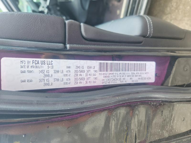 61304036 :رقم المزاد ، 1C4RJFCG4KC541165 vin ، 2019 Jeep Grand Cherokee مزاد بيع