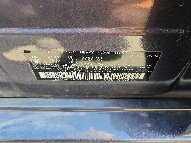 62933006 :رقم المزاد ، 4S3BNAD66G3024617 vin ، 2016 Subaru Legacy مزاد بيع