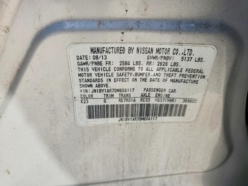 Продажа на аукционе авто 2013 Infiniti M37, vin: JN1BY1AR7DM604117, номер лота: 62640816