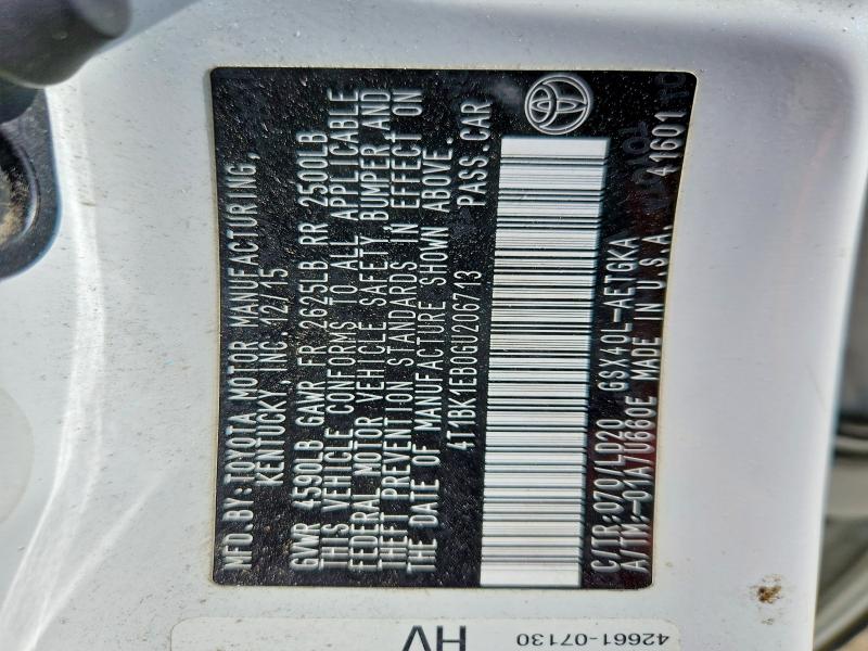 61058986 :رقم المزاد ، 4T1BK1EB0GU206713 vin ، 2016 Toyota Avalon مزاد بيع