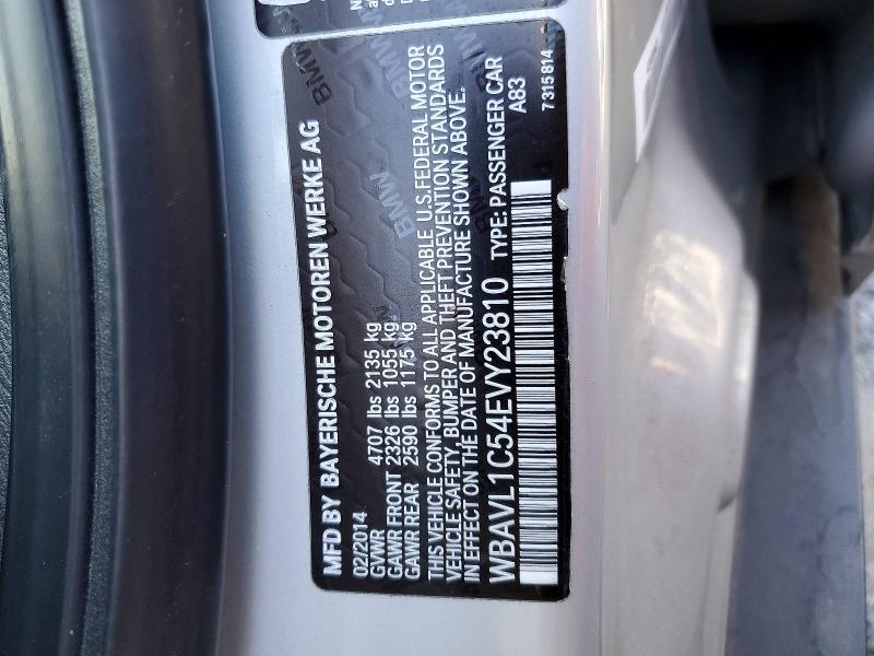 Aukcja sprzedaży 2014 Bmw X1, vin: WBAVL1C54EVY23810, numer aukcji: 58726506