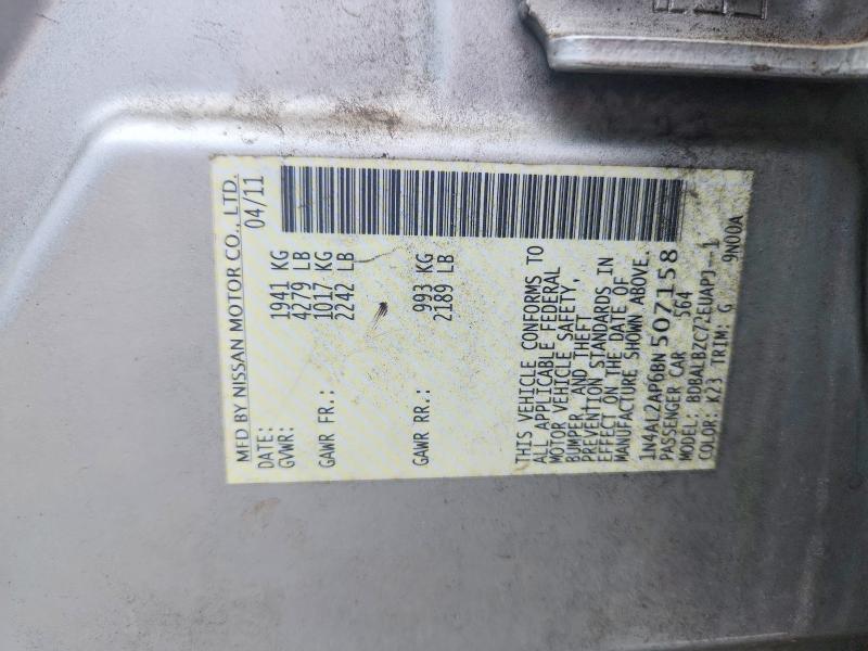 Aukcja sprzedaży 2011 Nissan Altima, vin: 1N4AL2AP6BN507158, numer aukcji: 60930996