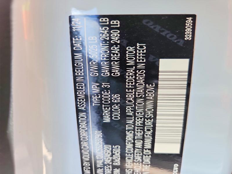 Продаж на аукціоні авто 2025 Volvo Xc40, vin: YV4L12UC5S2537901, номер лоту: 62456826