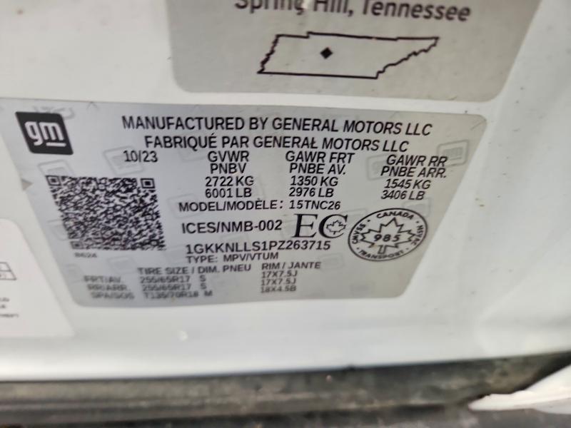 Aukcja sprzedaży 2023 Gmc Acadia, vin: 1GKKNLLS1PZ263715, numer aukcji: 59736316