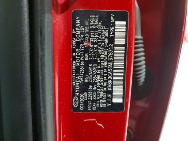 Auction sale of the 2021 Hyundai Kona, vin: KM8K3CA56MU678712, lot number: 62814746